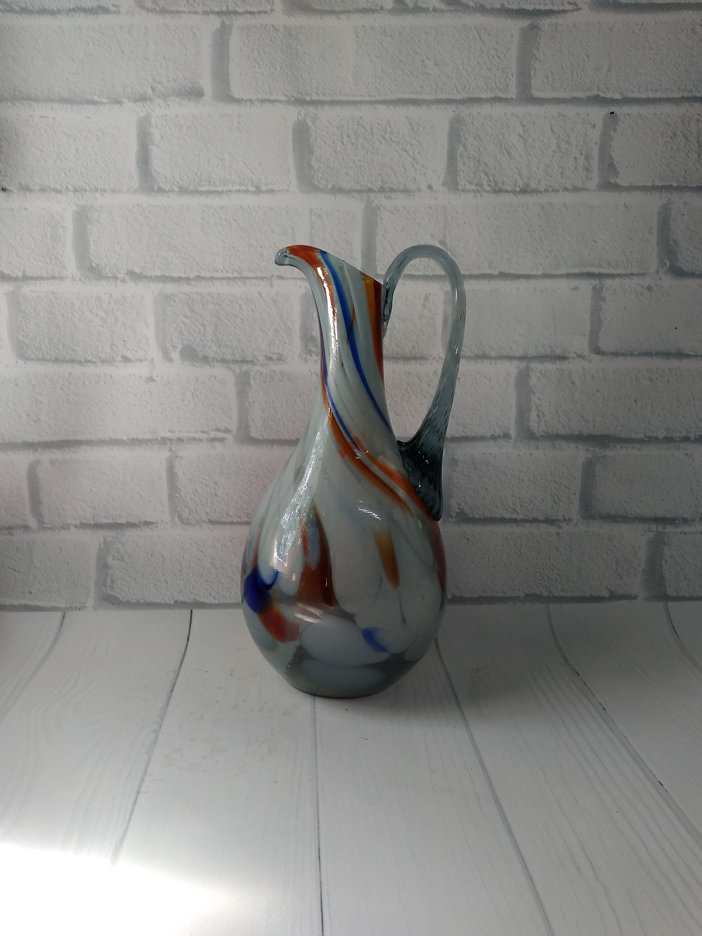 Murano style decanter Vintage colored glass decanter Etsy