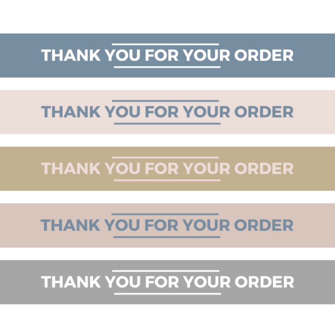 Etsy Receipt Banner Minimalist Branded Fully Editable Etsy