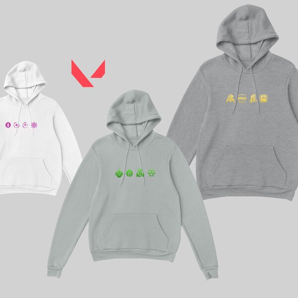 Valorant Agent Abilities Unisex Hoodie (All Agents!)