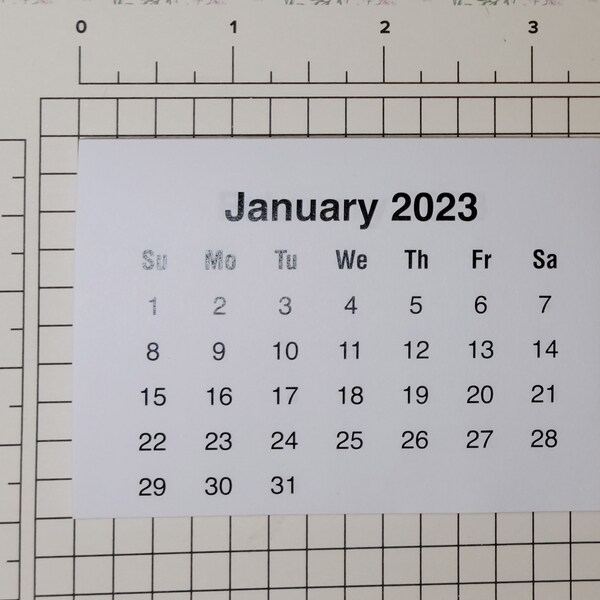 Small Mini Calendar 2023 - Etsy