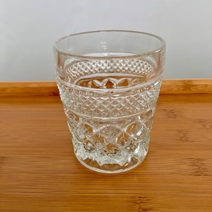 Mid-Century Anchor Hocking Wexford Old Fashioned Glass, 1960&#39;s, Pressed Glass, Collectibles
