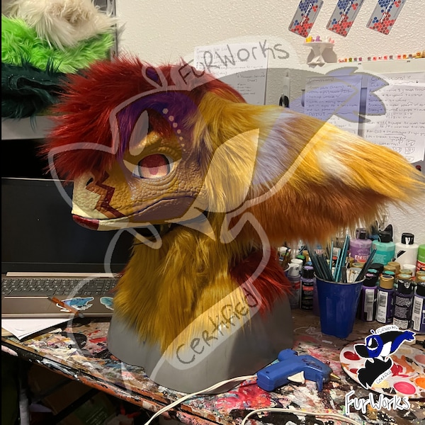 READ DESCRIPTION!! (CLOSED) Commissions Custom Raptor/Dino Mask Fursuits