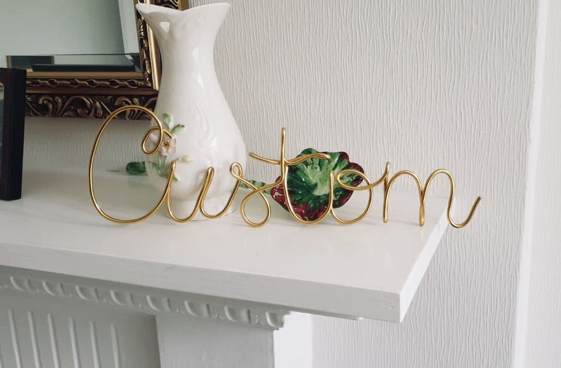 Custom Wire Sign Personalised Handmade Wire Words Etsy