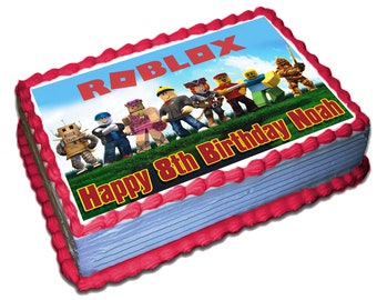 Roblox Cake Topper Etsy - roblox adopt me cake ideas