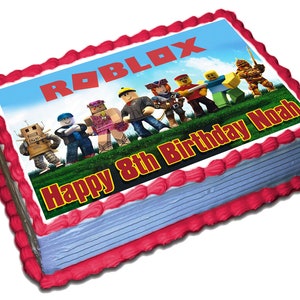 Roblox Cake Topper Etsy - roblox character roblox cake girl