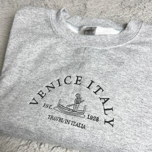 Venice Italy Embroidered Sweatshirt, Travel in Italy Jumper