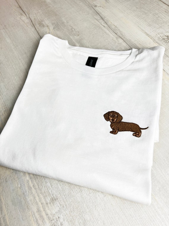 Embroidered Dachshund T-Shirt, Sausage Dog Sweatshirt, Dog Lover Gift