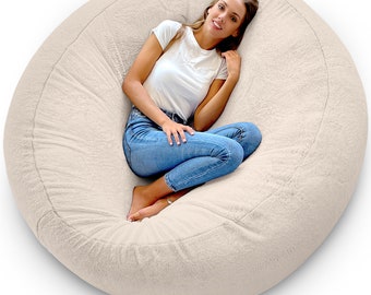 Pouf géant XXL moderne – Pouf de salon avec remplissage inclus pour décoration de chambre de joueur ou d'adolescent – Pouf poire