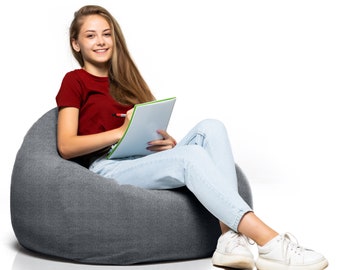 Pouf imbottito per ragazzi o adulti - Poltrona sacco per giocatori, perfetta per arredare la cameretta dei ragazzi - Pouf sacco XXL per bambini