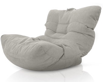 Puff de salón para adulto o joven - Bean Bag de diseño adolescente o Gamer - Puf XXL con relleno para decoración habitación