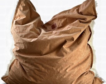 Puff Gigante XXL Moderno 160x130 cm - Puf Salon con Relleno Incluido para Gamer o Decoracion Habitacion Adolescente - Bean Bag Blanco