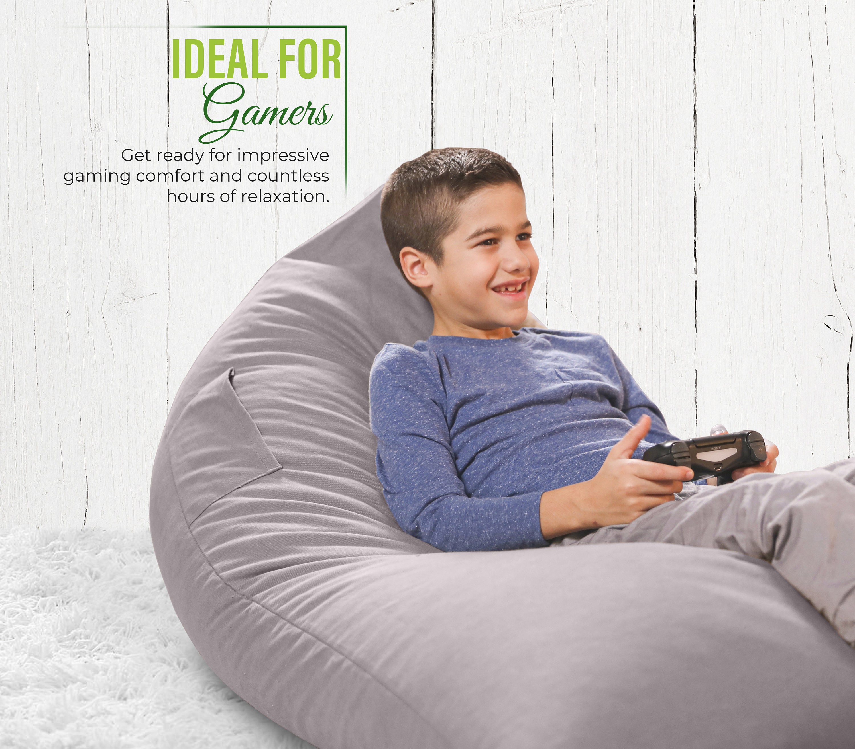 Puff Gigante XXL Moderno Puf Salon con Relleno Incluido para Gamer o  Decoracion Habitacion Adolescente Bean Bag Gris -  México