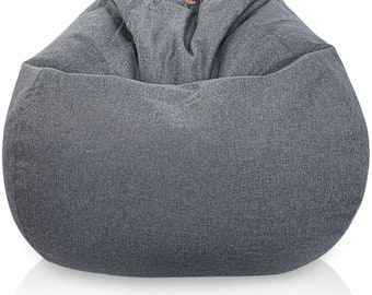 Puff pera salon redondo para jóvenes o adultos con relleno - Bean Bag Chair infantil gigante gamer para decoración habitación adolescente