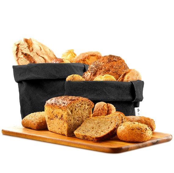 Set di 3 portapane per conservare il pane in carta kraft lavale ecofriendly  Cestini multiuso porta pane, fruttiere moderne o vasi decorativi -   Italia