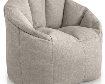 Fauteuil poire pouf lounge pour adultes ou jeunes en coton doux - Fauteuil poire design - Pouf poire design pour décoration chambre ado