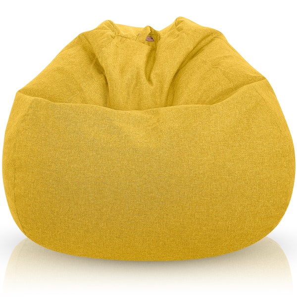 Pouf rond XXL pour jeunes ou adultes avec rembourrage - Pouf géant gamer pour ado ou décoration chambre d'enfant