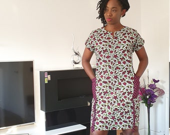 African Print Shift Dress