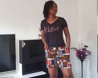 African Print Shorts