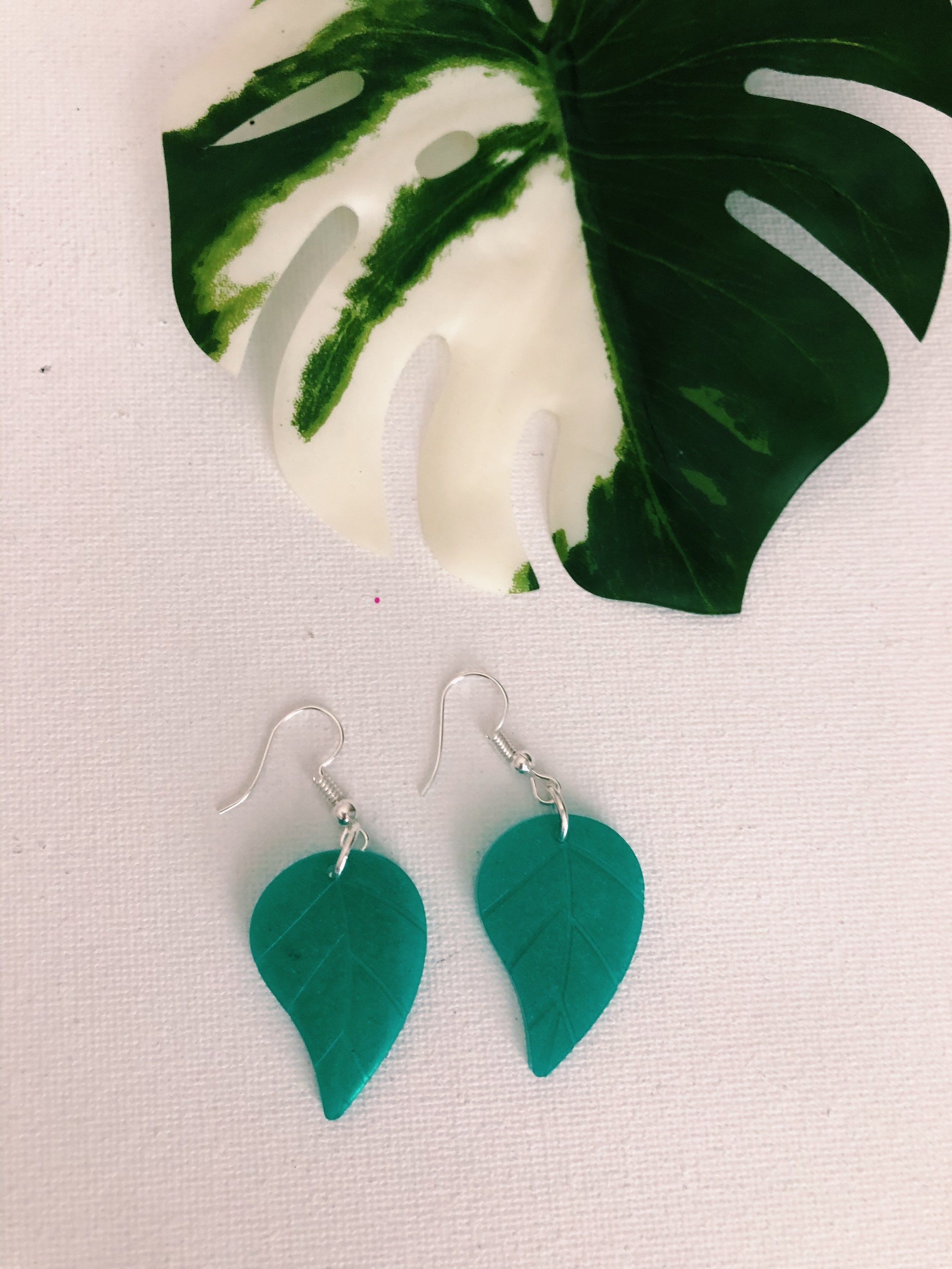 Leaf earrings Etsy