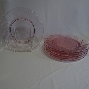 Set of 6 Fostoria Jamestown Pink 8&quot; Plates