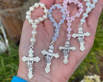 Mini Rosaries, Mini Rosary, First Communion, Baptism Rosary, Communion Favors, Party Favors, Religious Favors