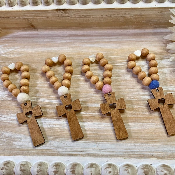 Mini Rosary, First Communion Favors, Baptism Favors, Christening, Rosary Favors, Mini Prayer Beads, Confirmation Favor, Bomboniere