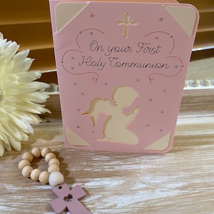 Kaart eerste communie, wenskaart, kaart eerste communie, Tarjeta de Primera Comunión, religieuze kaart, sacramentviering