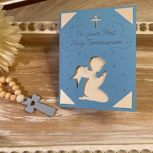 Carte de première communion, Carte de voeux, Carte de première communion, Tarjeta de Primera Comunión, Carte religieuse, Célébration de la Sainte-Cène