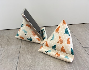 Handysitzsack / Handyhalter / Handykissen / Sitzsack fürs Handy bzw. Smartphone Katzen