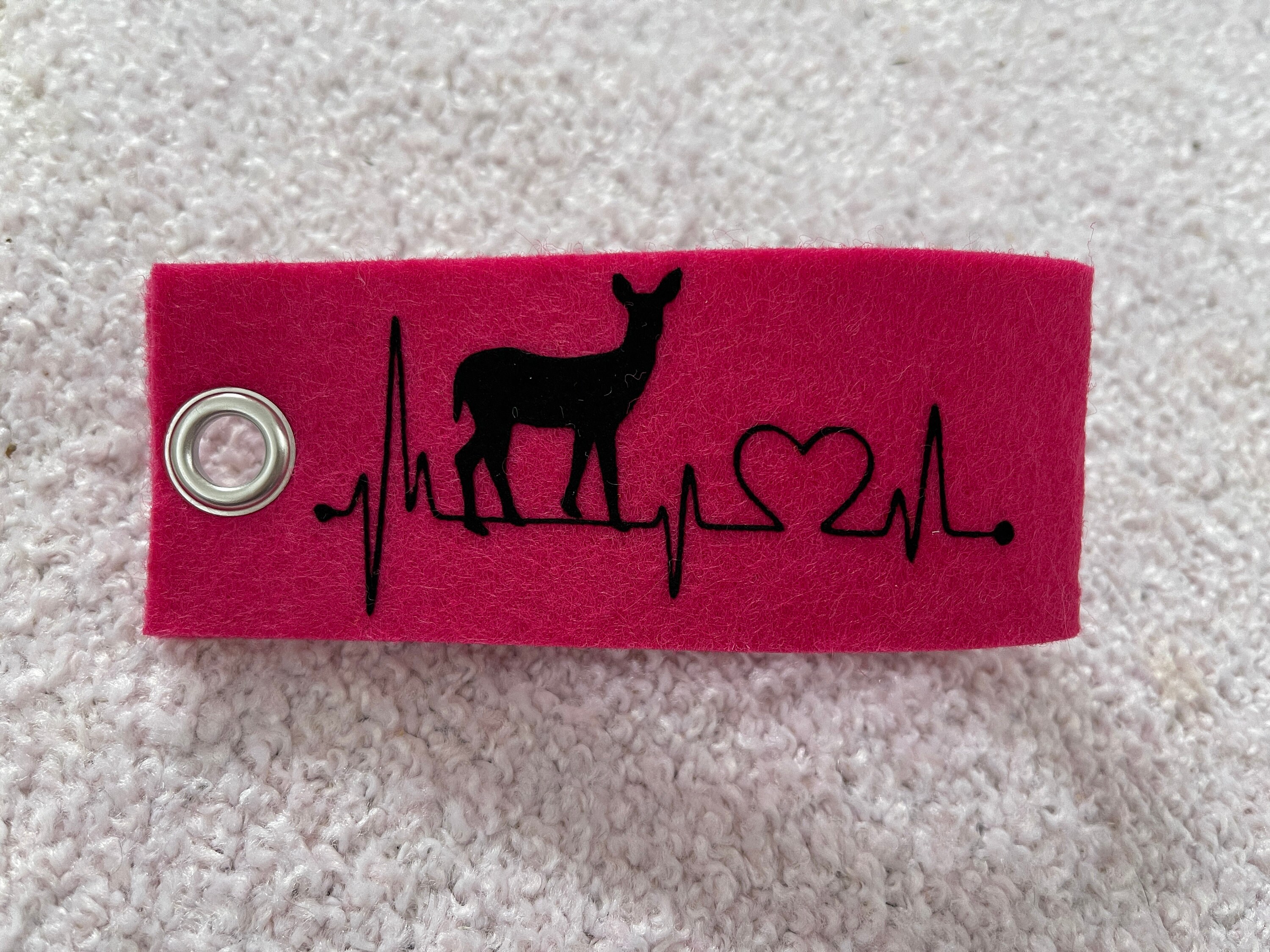 GILDE Schlüsselanhänger Reh Aus Filz – 12 Cm Hoch, 9 Cm Breit, Niedliches Geschenk Für Ostern, Weihnachten Oder Einfach So