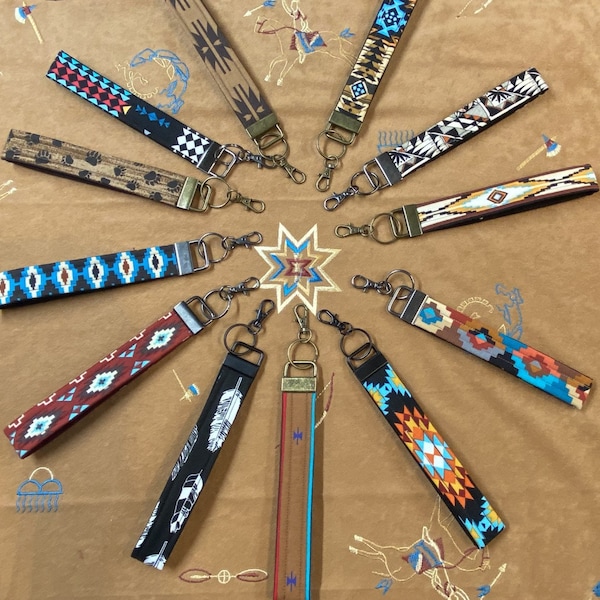 Llavero de tela hecho por nativos americanos – Llavero de pulsera