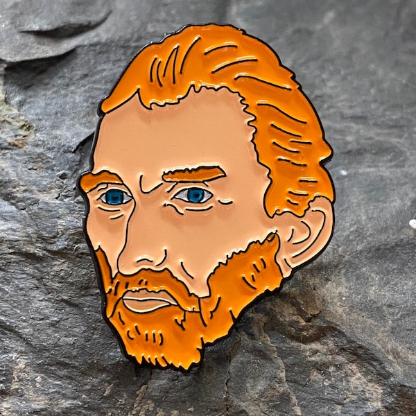 Vincent Van Gogh Face Artist Enamel Pin / Broach