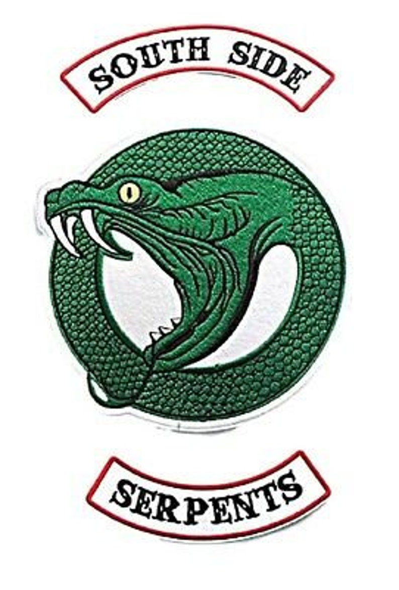 Riverdale TV Show Southside Serpent 3 Piece Set Iron On Large 9 Jacket Patches