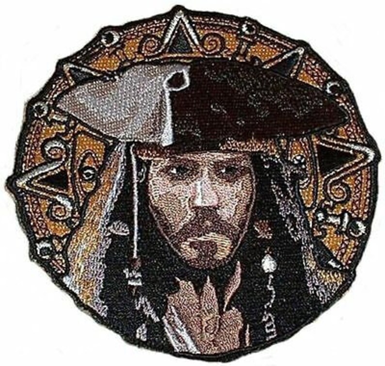 Pirates of the Caribbean Jack /& Coin 4 Tall Embroidered Patch
