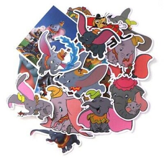 Dumbo Cartoon Characters Decal Stickers Assorted Lot of 20 Etsy Hong Kong