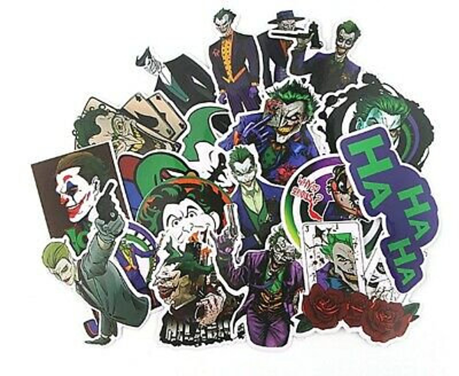 Joker Decal Vinyl Stickers Assorted Lot of 19 Pieces Etsy