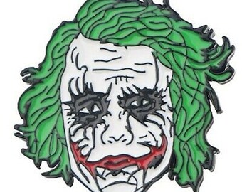 Joker Dark Night Heath Ledger Metal Enamel Pin Badge Batman DC 