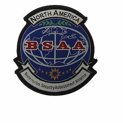 Resident Evil BSAA North America BADGE   PVC 3D RUBBER Loop&Hook PATCH