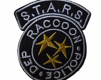 Raccoon Police Resident Evil Écusson Brodé Titan One Europe S.T.A.R.S Thermocollant