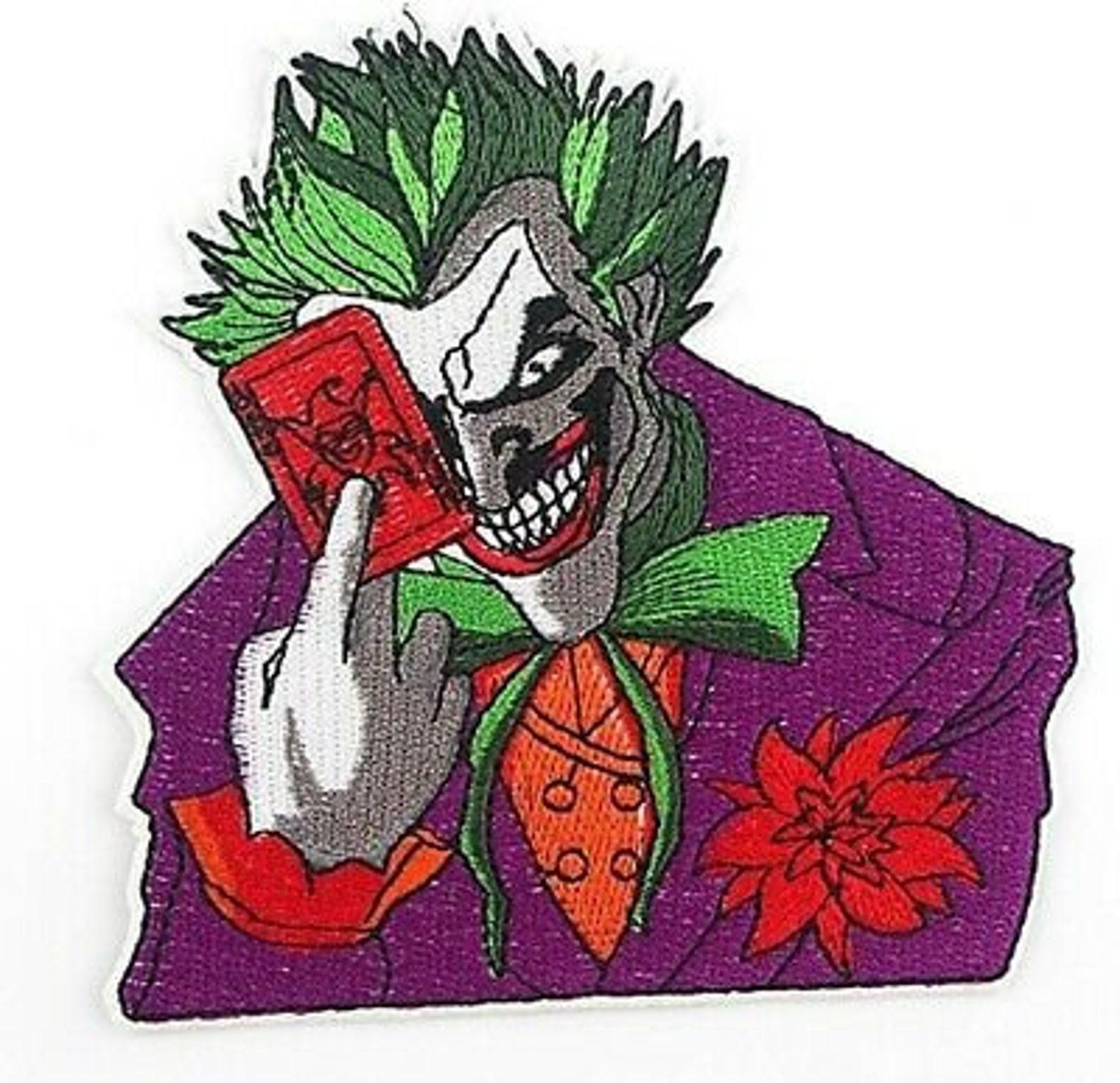 The Joker Joker Card Embroidered Iron on Patch Etsy