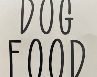 Dog Food & Treats Decal Set: Rae Dunn Inspired Vinyl Lettering