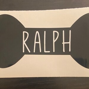 Dog Bone Vinyl Name Decal, Dog Name Sticker, Vinyl Name, Decal Letters, Personalized Name, Vinyl Lettering, Name Sticker, Puppy, Pet Name