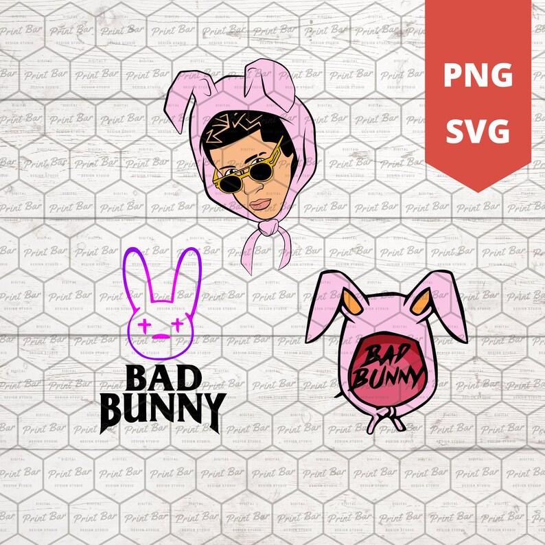 Download Bad Bunny Hoodie SVG / PNG | Etsy