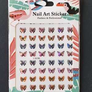 Holographic Butterfly Nail Art Stickers