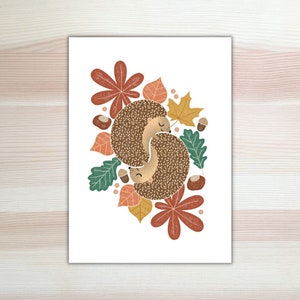 Herfstkaart Egeltjes