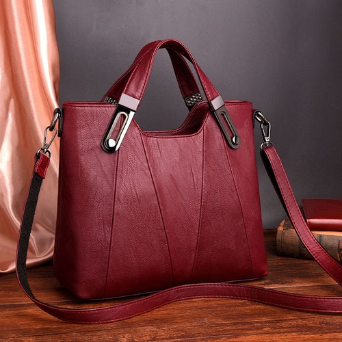 Soft Leather Handbag for Women Top Handle Handbag for Girls Etsy