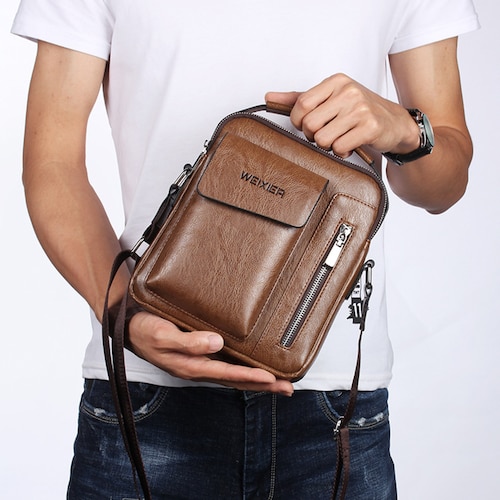 Men's Bag Vintage Leather Shoulder Bag for Men Leather Etsy