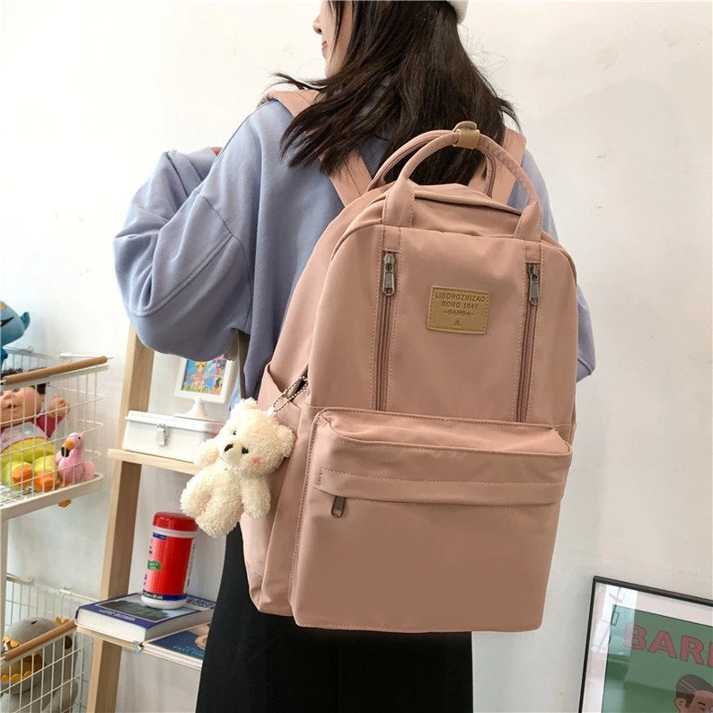 Multi-function Double Zipper Backpack for Women Teenager - Etsy