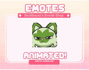 Sprigatito Ragey Animated Emote for Twitch and Discord