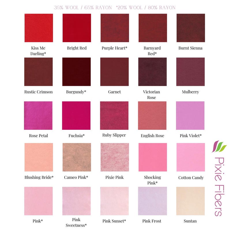 Choose 10 - Hand Washed Merino Wool Blend Felt 9"X12" Sheets | Soft & Durable for Crafting, Sewing, DIY Projects image 3